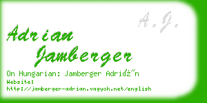 adrian jamberger business card